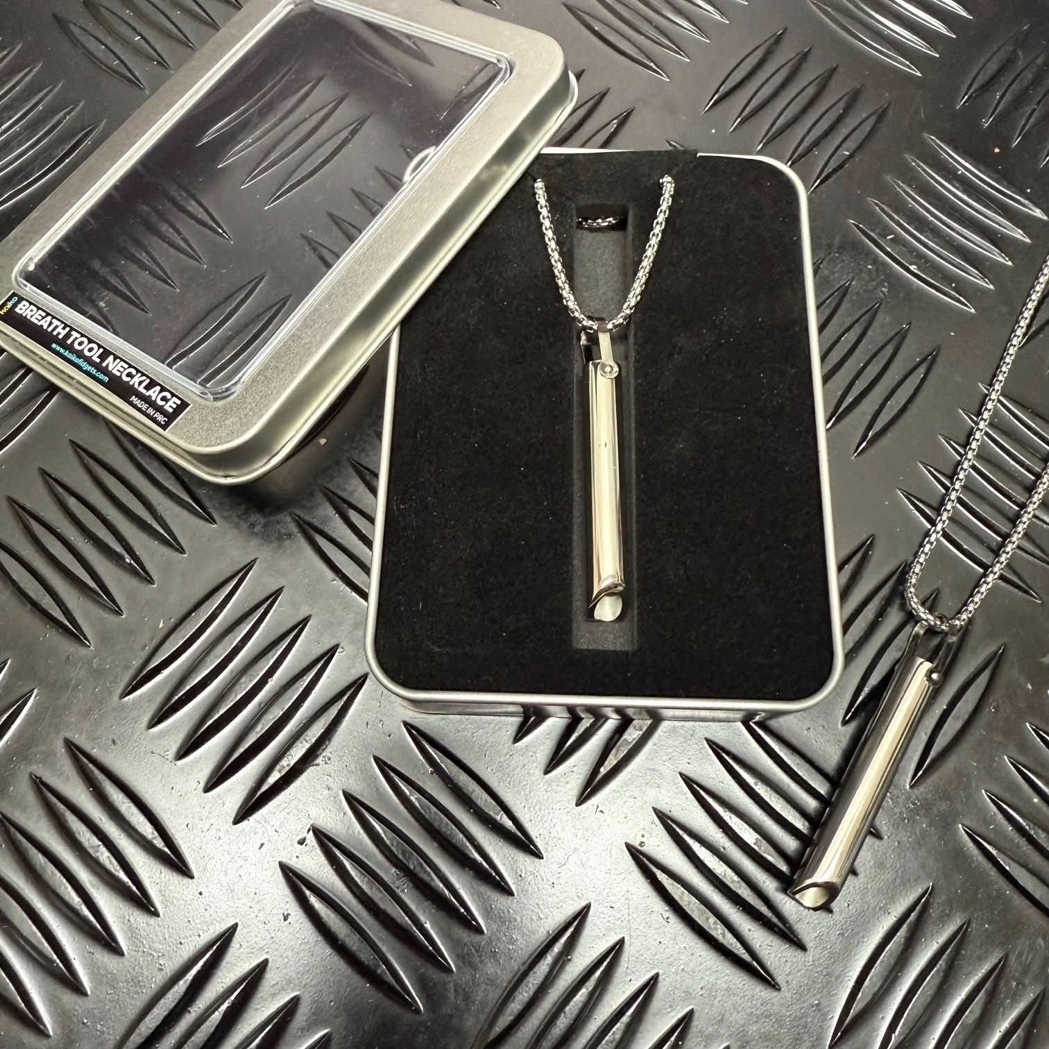 Breath Tool 304 grade Stainless Steel  - Mindful Breathing Unisex Necklace - Image 20