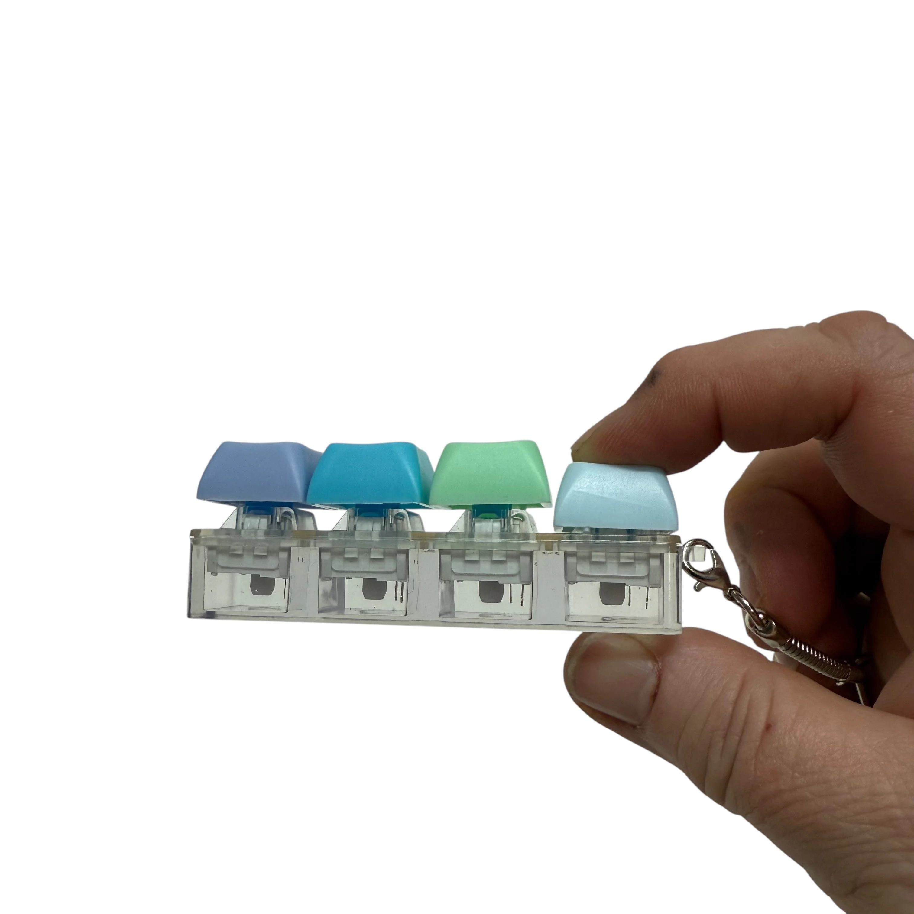 Keyboard Click Fidget on Metal Keychain - Image 2