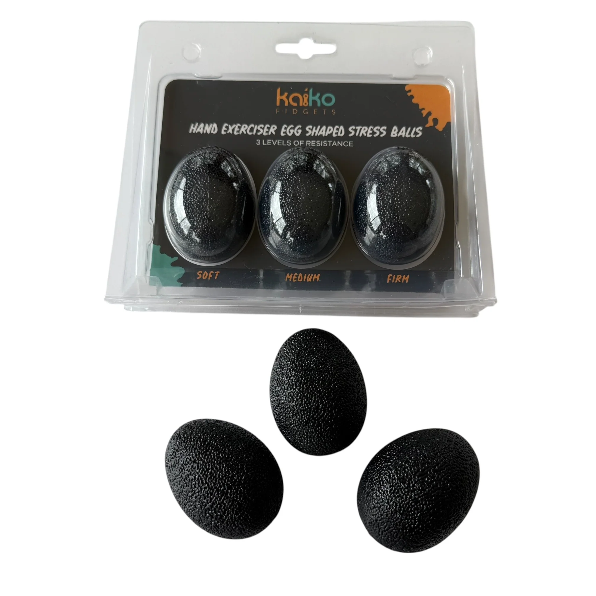 Set of 3 Different Strength Hand Exerciser Stress Eggs by Kaiko - Image 9