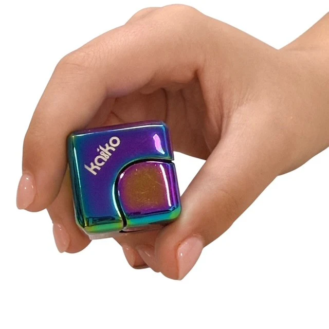 Oil Slick Square Spinning Cube - Image 10