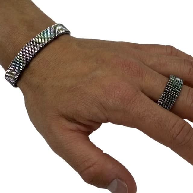 StimMesh Set - Unisex Ring + Bracelet  - Low Profile Gentle ‘Ouch’ Supports - Image 9