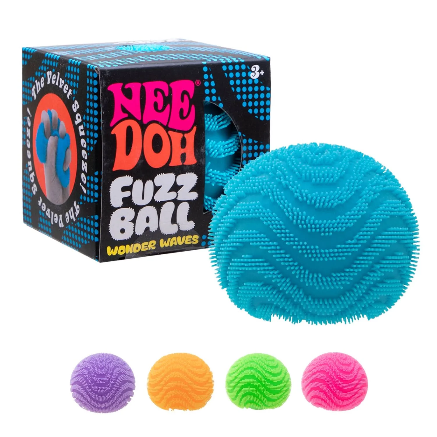 Wonder Waves Fuzz Ball Squishy - Nee Doh - Textured with Varied Tactile Sensory Input - Image 4